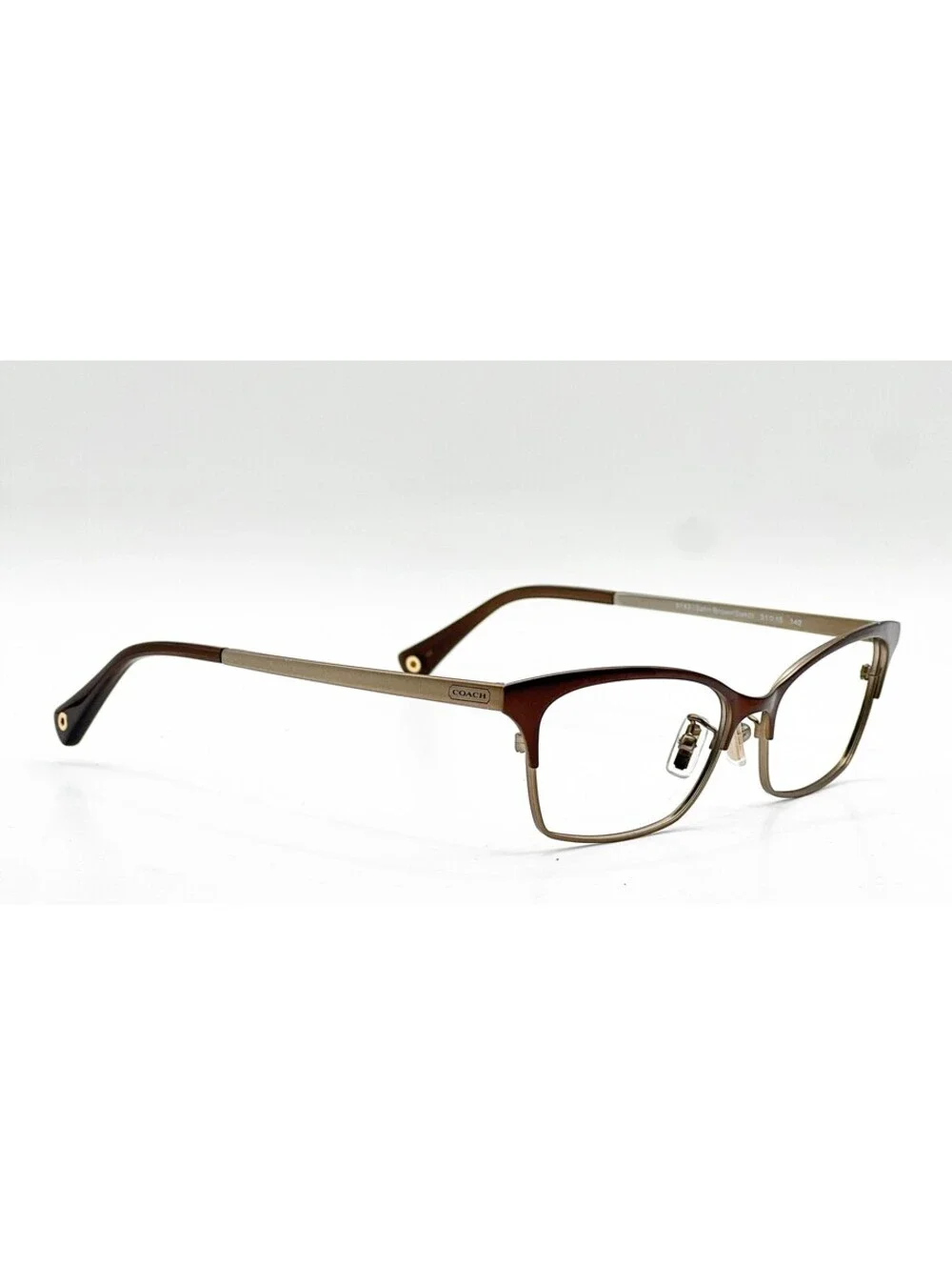 Coach HC 5041 9143 Satin Brown Sand Rectangle Authentic Eyeglass Frames 51-15